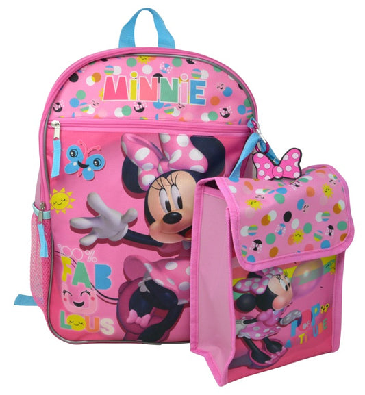 Minnie 16" Backpack 4pc Set 4pc Set with Lunch Kit