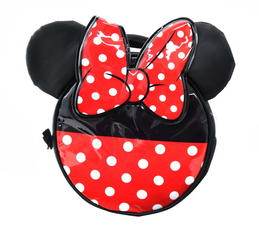 Minnie Shiny PVC Round Lunch Bag with Ears & Bow