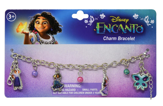 Encanto 7" Charm Bracelet on Card with 2mm metal charms and jelly faceted beads.