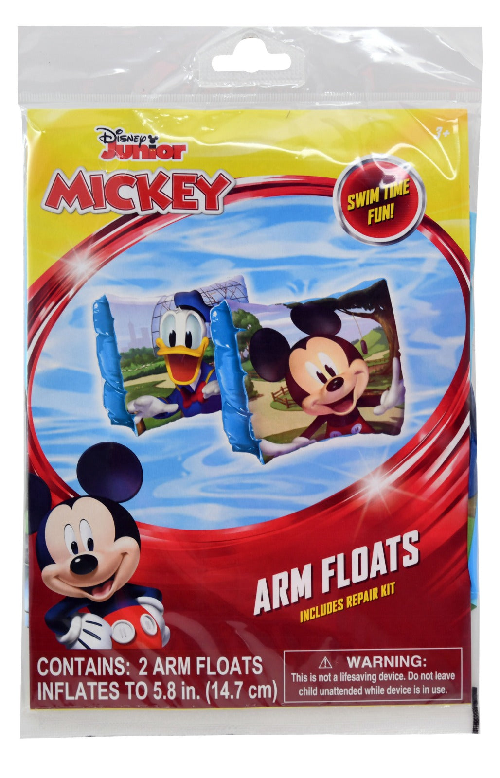 Mickey Arm Inflatable Floaties 4.5 Gauge in Polybag