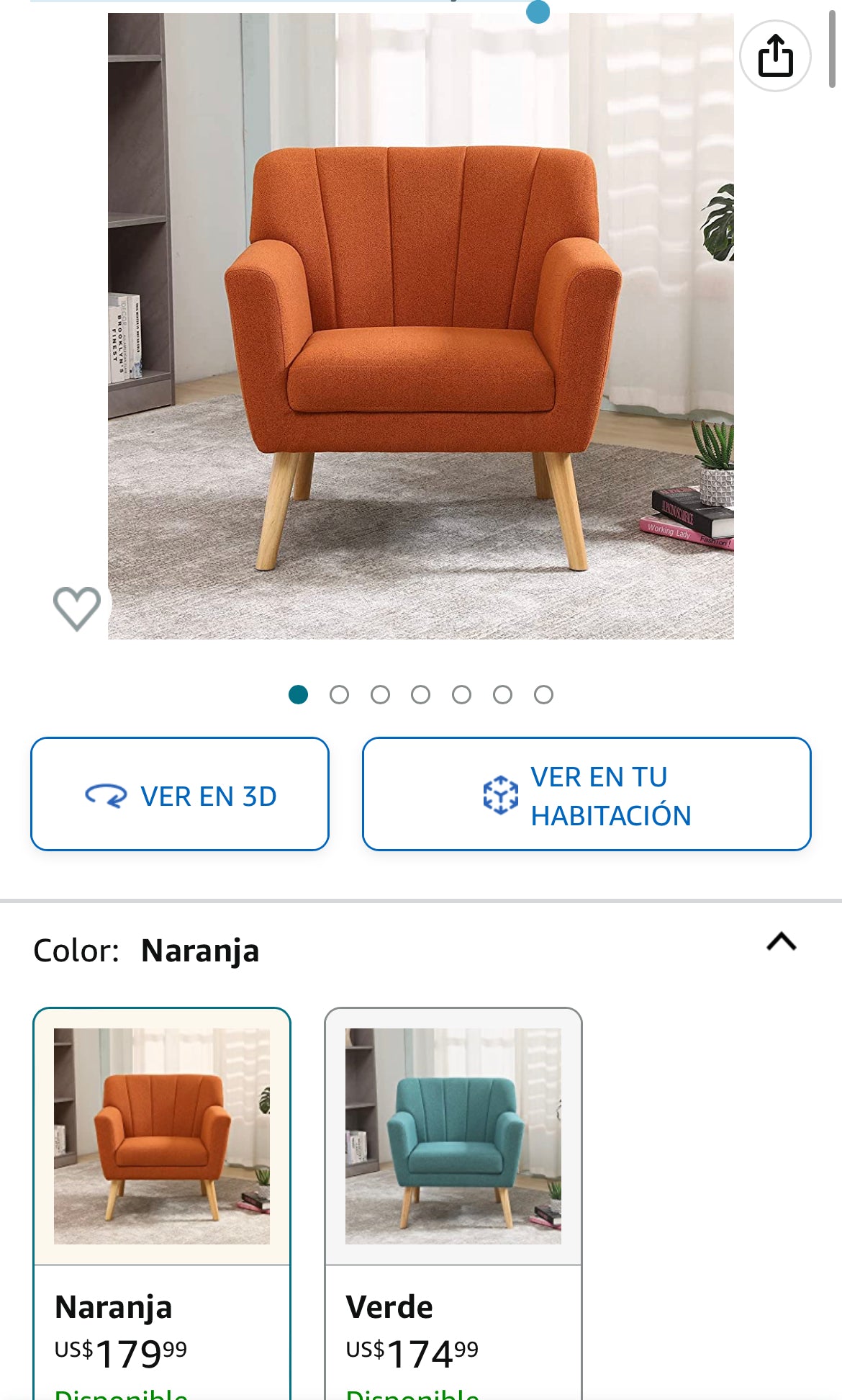 MELLCOM Silla decorativa moderna de mediados de siglo