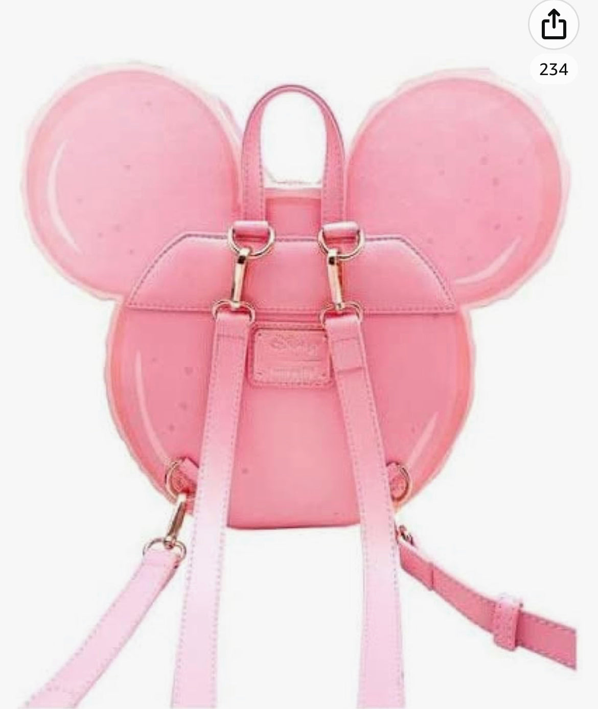 Loungefly xLASR - Mochila convertible exclusiva de Minnie Macaron de Disney, a la moda, para cosplay, fantasía, lindas mochilas color rosa, Rosado, Mini mochila convertible de Minnie Macaron de Disney