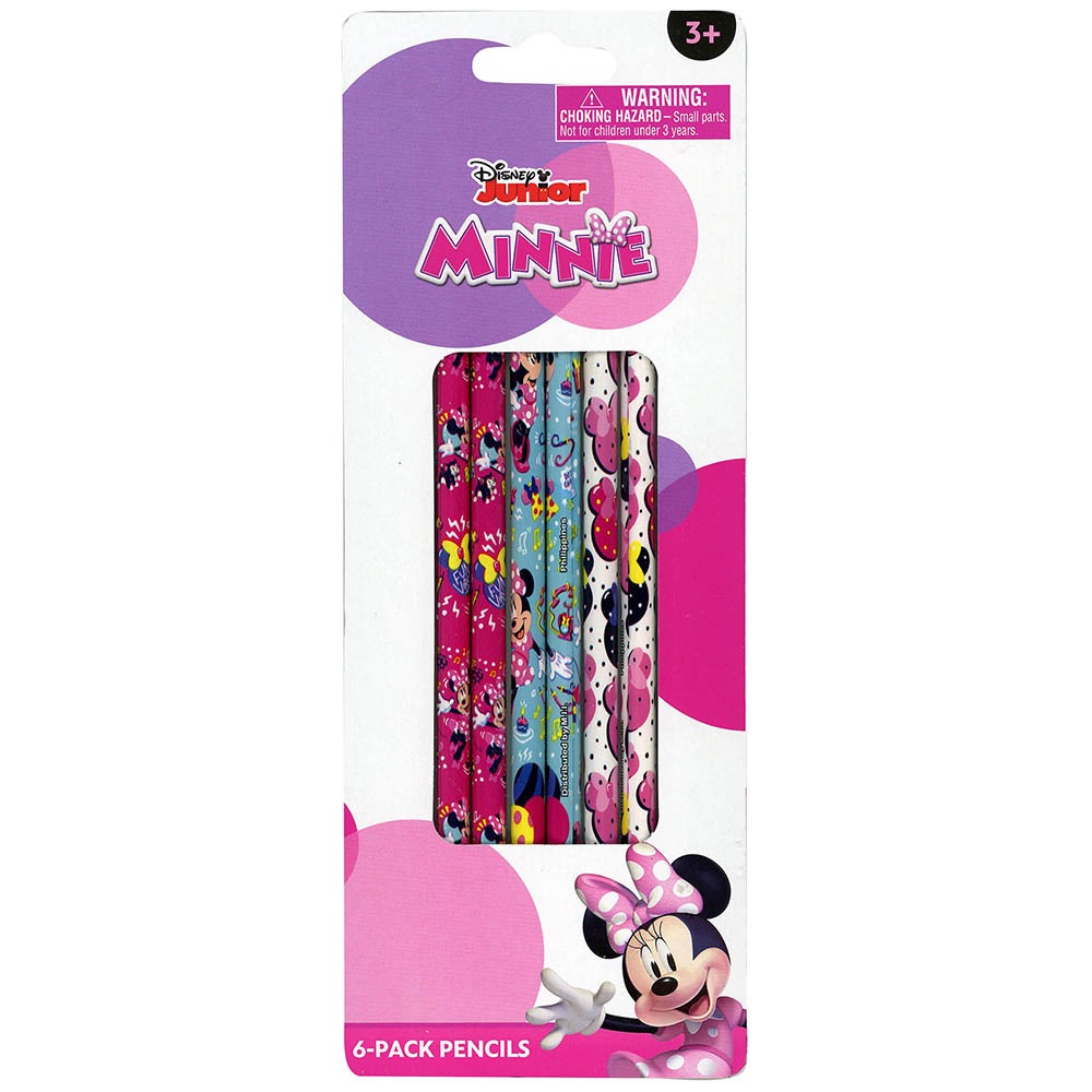 Minnie 6pk Pencil on blister