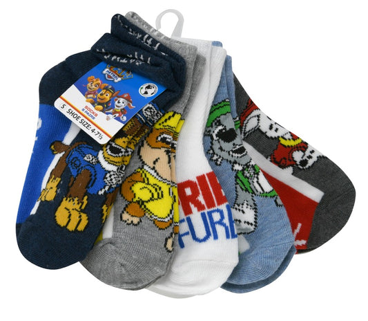 Paw Patrol 5pk Ankle Socks Toddler Size 4