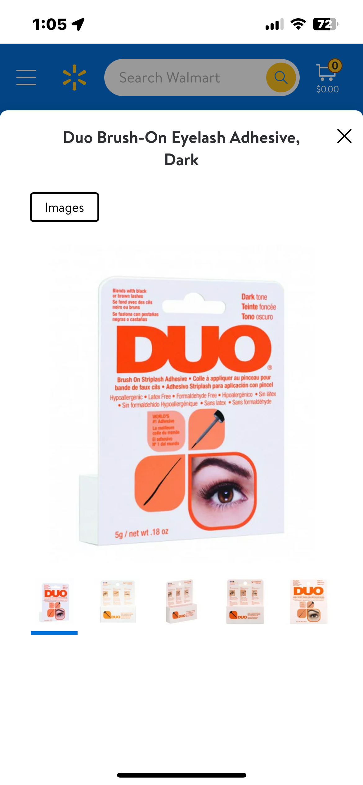 Duo Brush-On Eyelash Adhesive, Dark