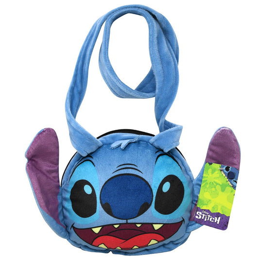 Stitch Head Shaped Plush Shoulder bag with Hangtag