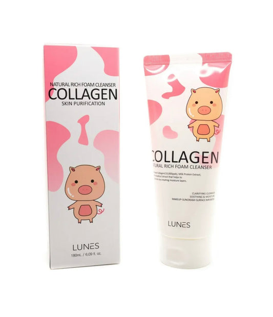 Lunes COLLAGEN Skin Purification Natural Rich Foam Cleanser 180 ml