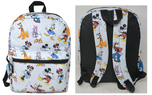 Mickey & Friends 16" Backpack with 1 front pocket All Over Print