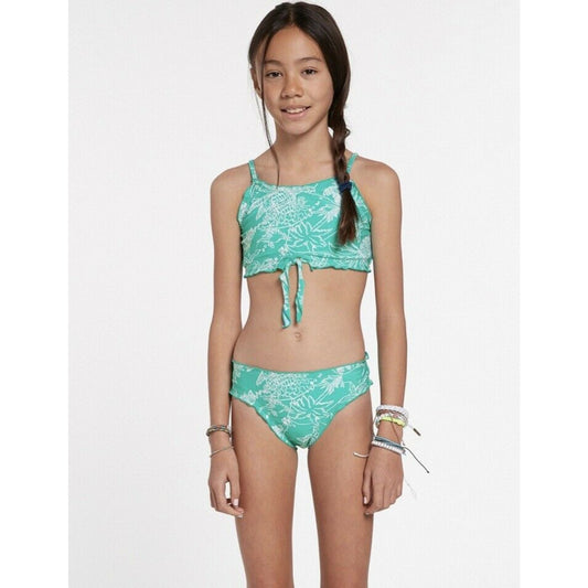 VOLCOM GIRLS ISLAND HOP CROP BIKINI SET Size 7