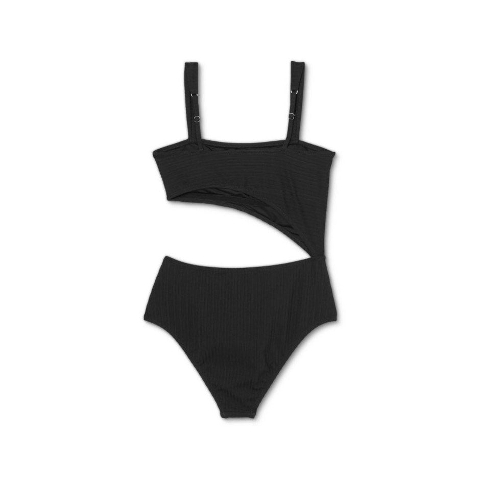 Women's Ribbed Cut Out One Piece Swimsuit - Shade & Shore™ S