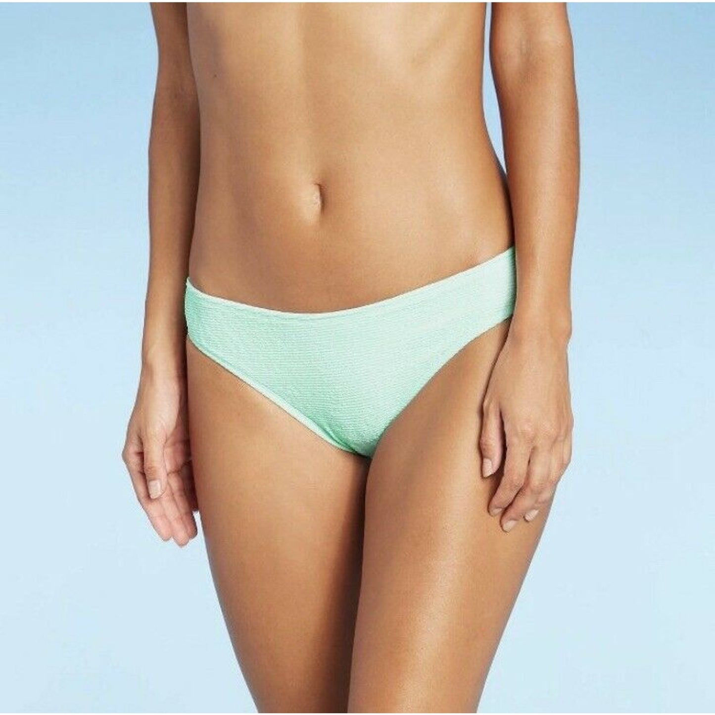 Set Women's Juniors' Ring Front Textured Bandeau Bikini & Top Xhilaration S XL