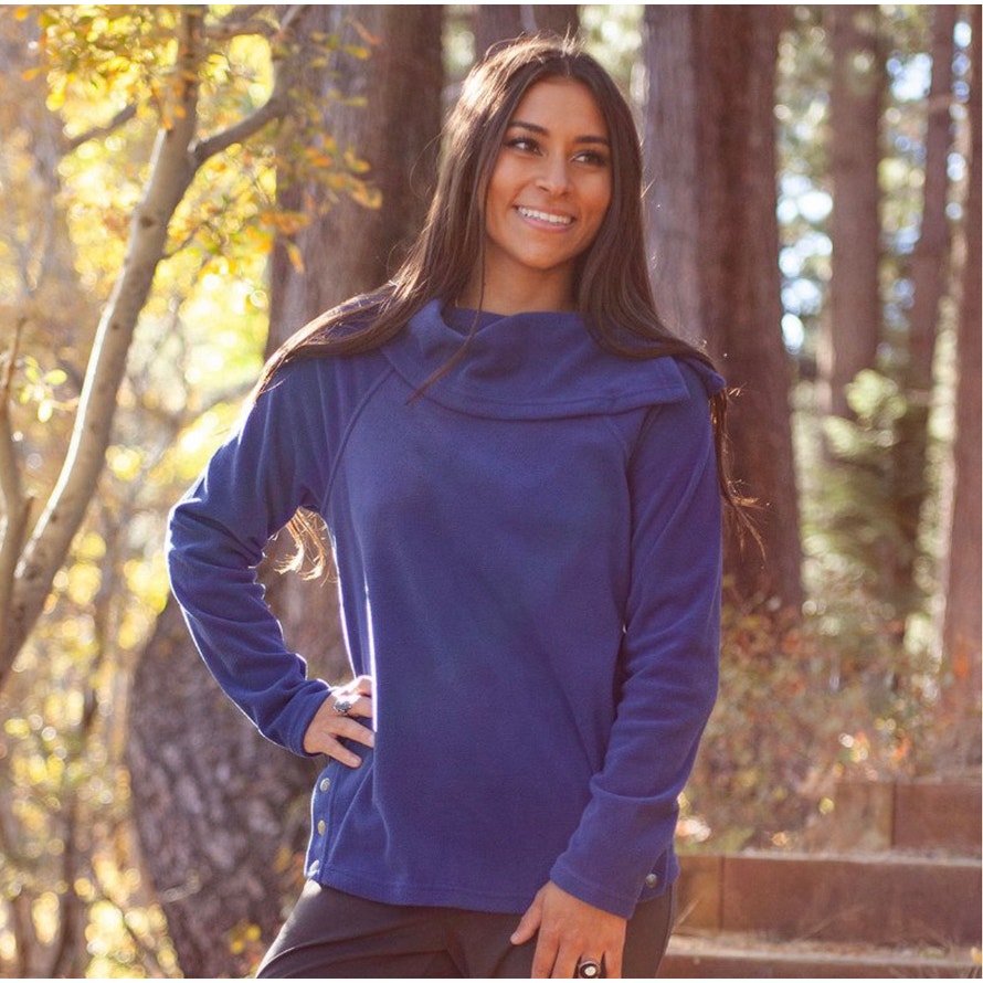 Aventura Clothing Women's Standard fit long Sleeve Libby Fleece Twilight blue M