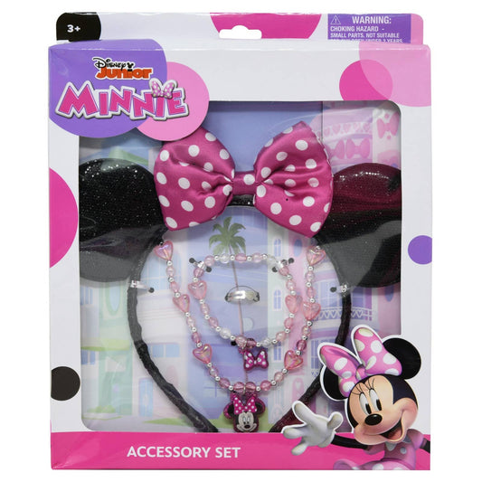 Minnie Ear Shaped Headband & Necklace Set in Box