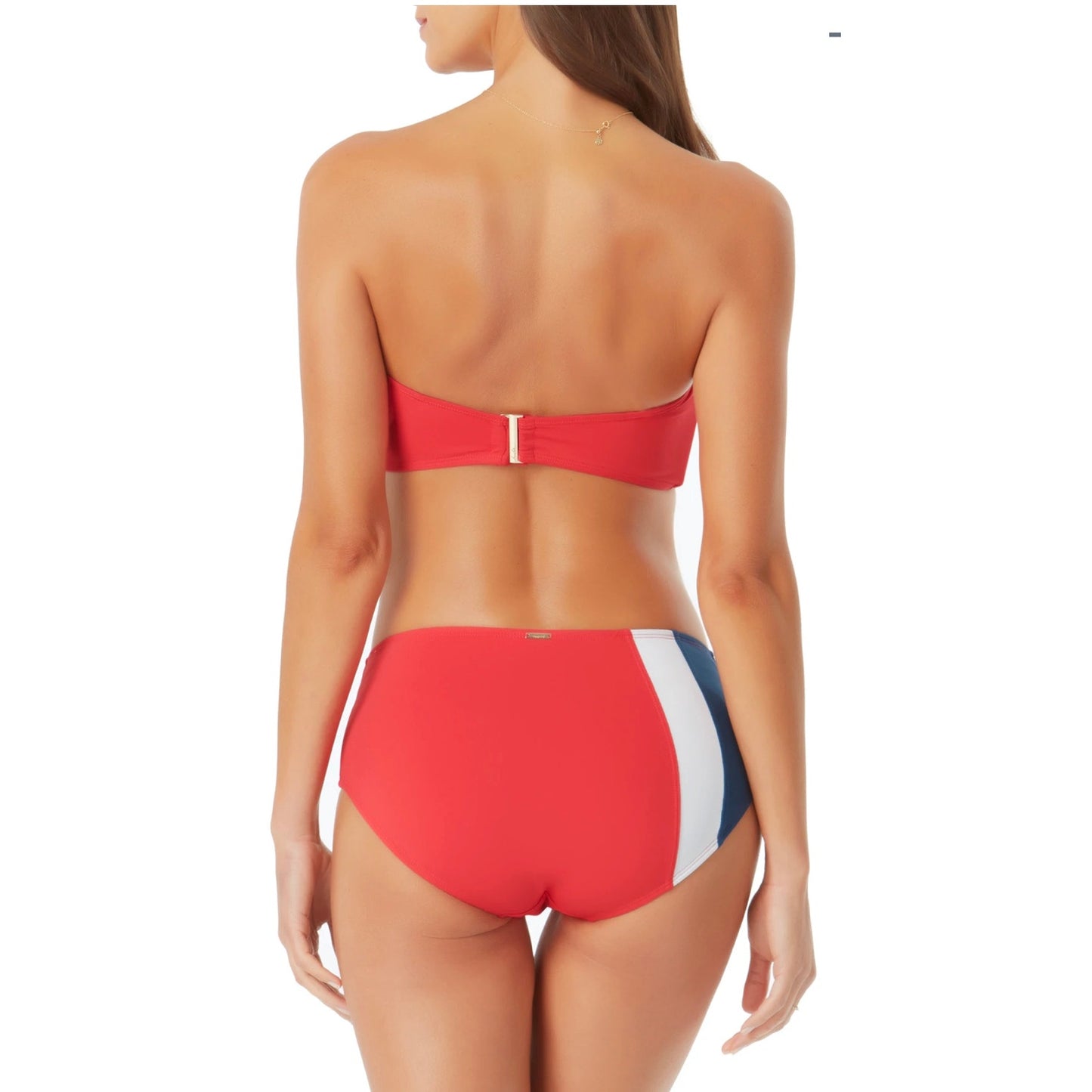 Anne Cole Colorblock Bandeau Bikini Top M