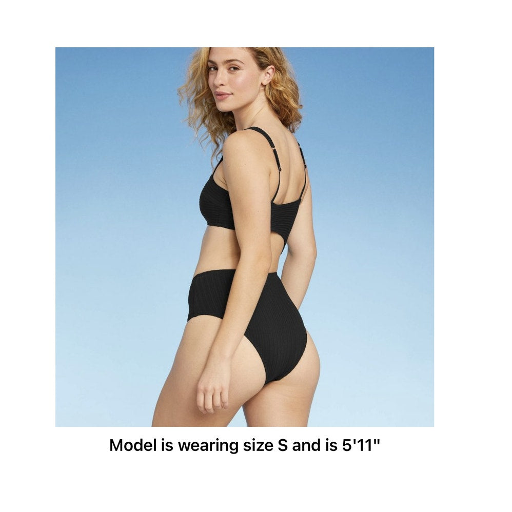 Women's Ribbed Cut Out One Piece Swimsuit - Shade & Shore™ S
