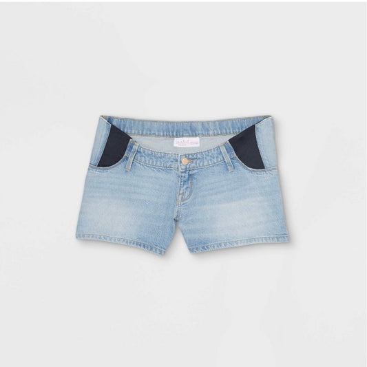 Side Panel Midi Maternity Jean Shorts - Isabel Maternity by Ingrid & Isabel™ 6 NO TAGS