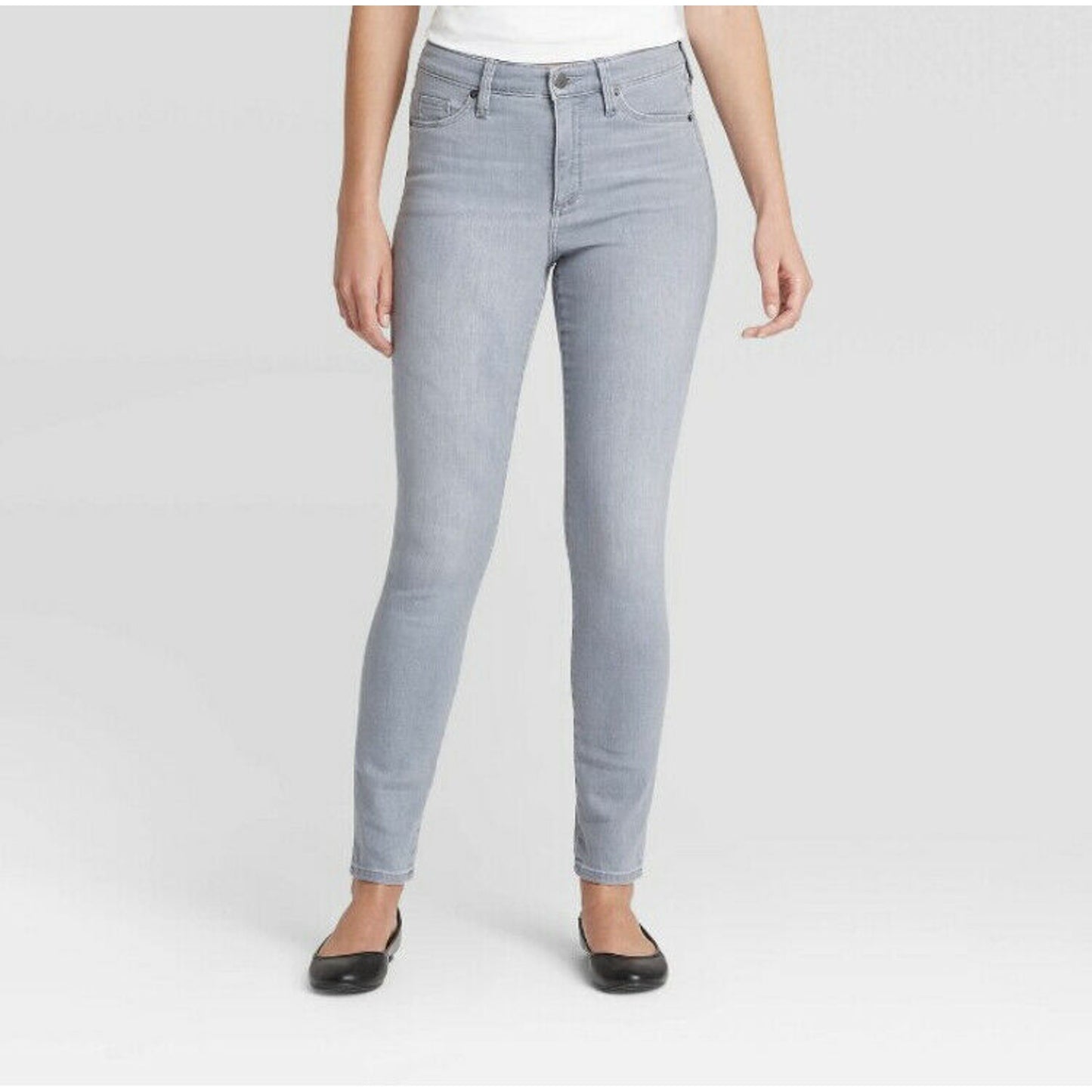 Women's High-Rise Skinny Jeans - universal Thread Gray new 10/30R