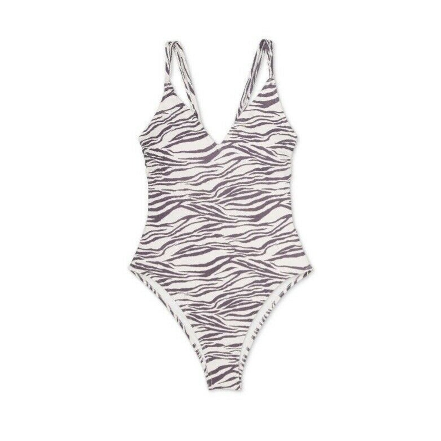 Women's Double Strap Tie Back Monokini Swimsuit NWT Shade & Shore S M