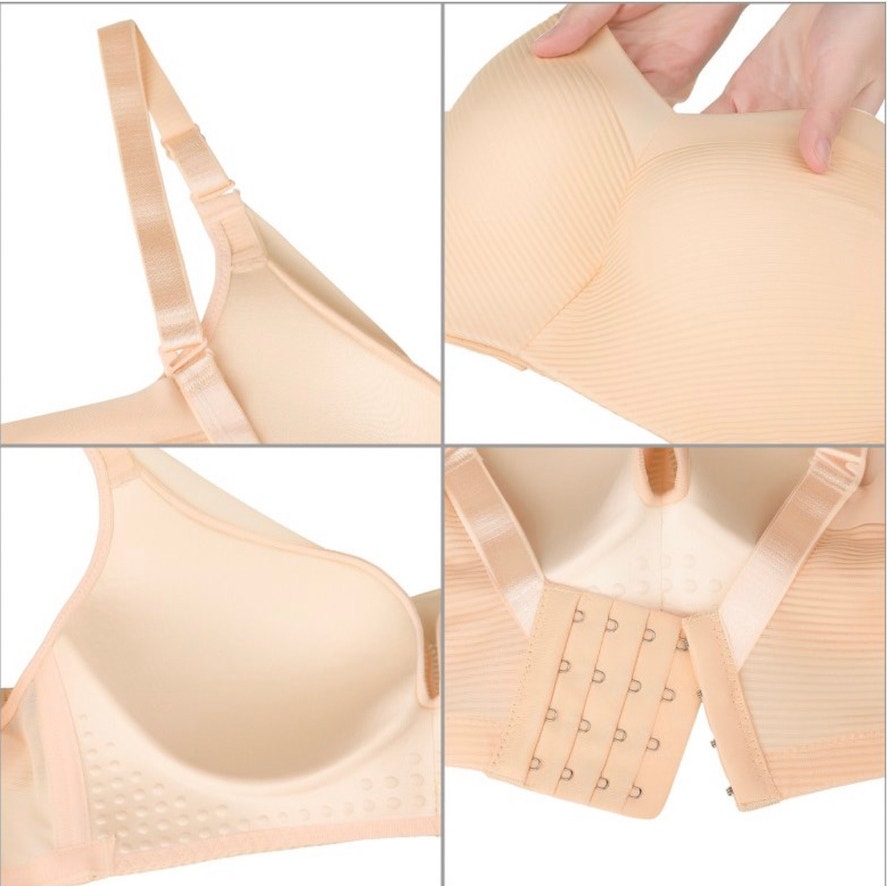 Agnes Orinda Women Plus Size Bras Lace Full Figure PushUp Wirefree Everyday Bra