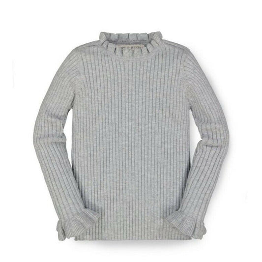 hope & henry kids Regular Fit long sleeve crew pullover sweater Gray XS