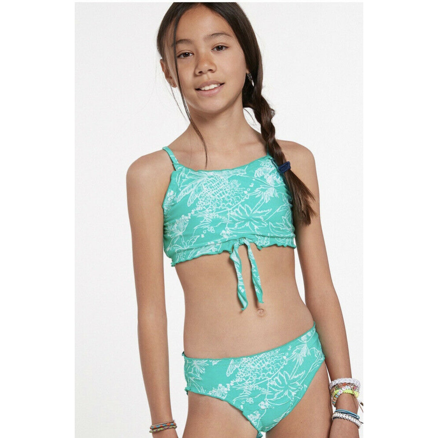 VOLCOM GIRLS ISLAND HOP CROP BIKINI SET Size 7