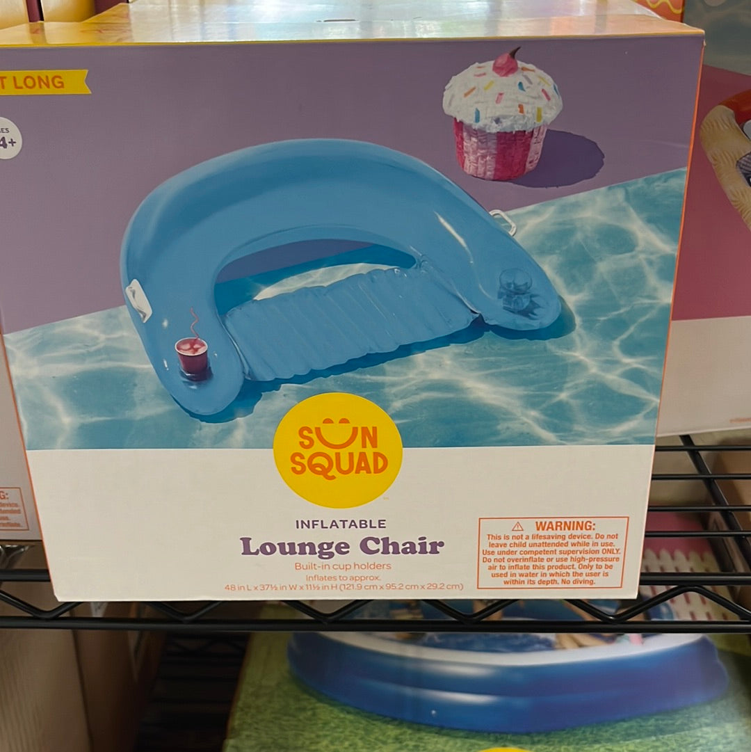 Sun Squad Inflatable Pool Lounge Chair